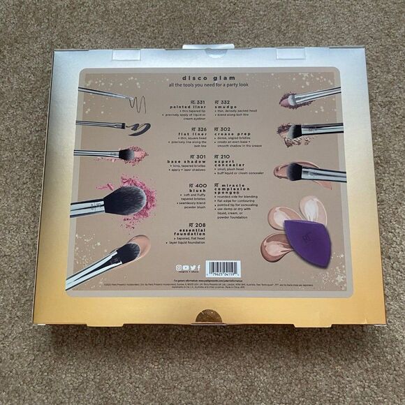 Real Techniques Disco Glam Brush Set Makeup Brushes Make Up Face Skin MUA NEW - Picture 2 of 11
